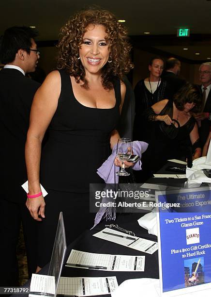 Actress Maria Riva attends the cocktail party for the Lili Claire Foundation 10th annual benefit dinner and auction held at the Hyatt Regency Century...