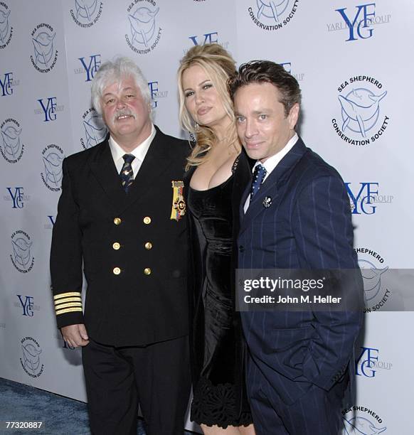 Captain Paul Watson, Founder of The Sea Shepherd Conservation Society, Jennifer Coolidge and Chris Kattan attend "Breaking The Ice" A Fundraiser to...