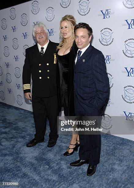 Captain Paul Watson, Founder of The Sea Shepherd Conservation Society, Jennifer Coolidge and Chris Kattan attend "Breaking The Ice" A Fundraiser to...