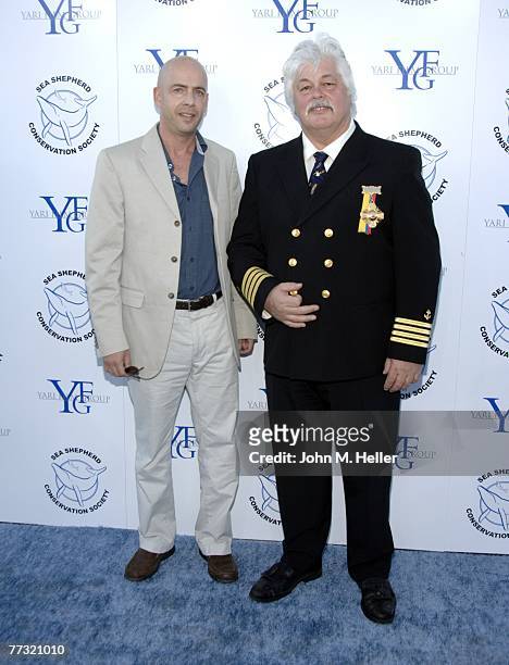 Bob Yari, President & CEO The Yari Film Group and Captain Paul Watson, Founder of The Sea Shepherd Conservation Society attend "Breaking The Ice" A...