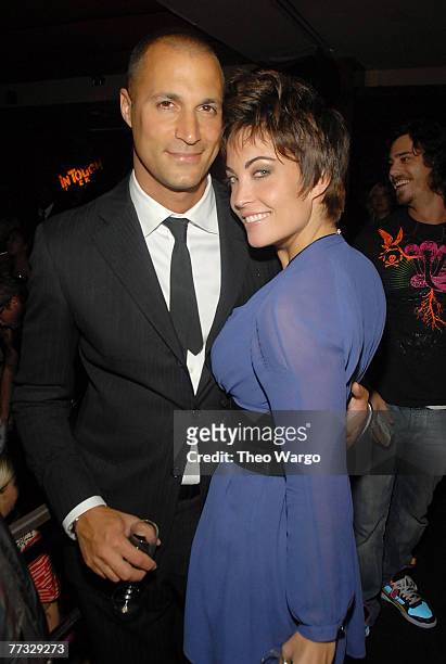Photographer Nigel Barker and actress Jessica O'Donahue attend the In Touch 5th anniversary party at Tenjune on October 10, 2007 in New York City.