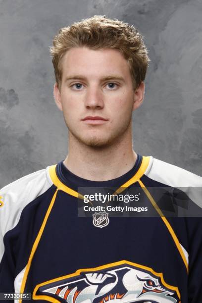 Cody Franson of the Nashville Predators poses for his 2007 NHL headshot at photo day in Nashville, Tennessee.