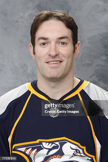 Dumont of the Nashville Predators poses for his 2007 NHL headshot at photo day in Nashville, Tennessee.