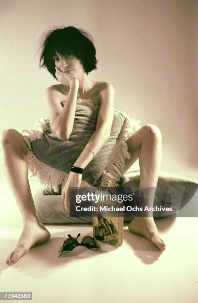 Pat Smith Model Patti Smith poses for a portrait in November 1974 in Los Angeles ...
