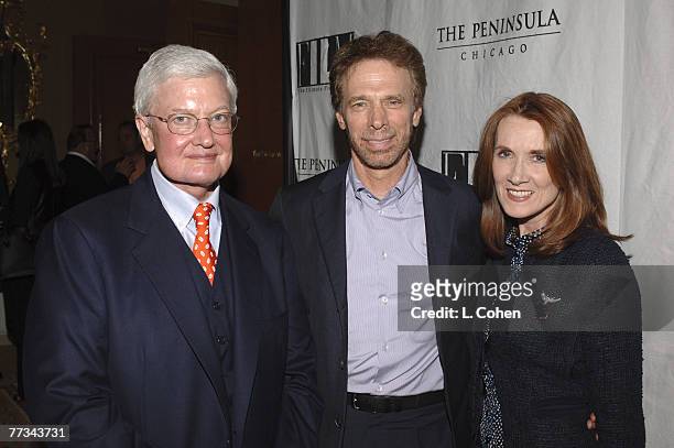 Roger Ebert, Jerry Bruckheimer and wife Linda Bruckheimer