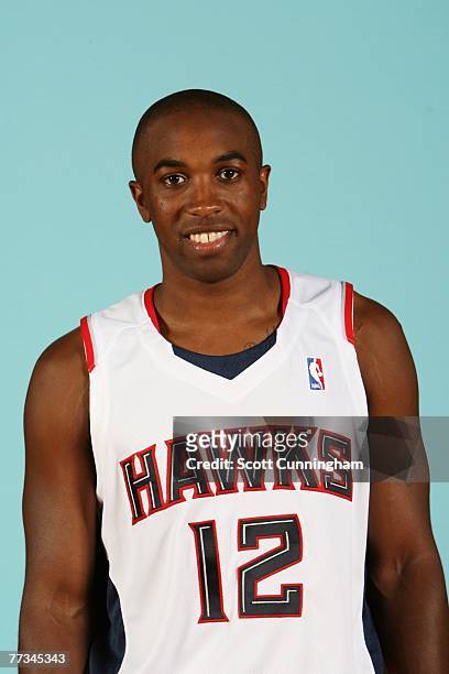 Speedy Claxton of the Atlanta Hawks poses for a portrait during NBA Media Day at Philips Arena on October 1, 2007 in Atlanta, Georgia. NOTE TO USER:...