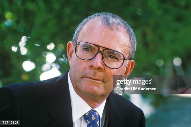 American author Wilbur Smith poses while in Paris,France to promote his book on the 17th of September 1997.