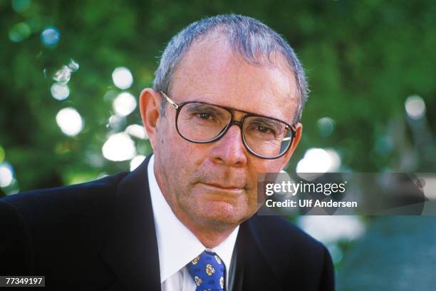 American author Wilbur Smith poses while in Paris,France to promote his book on the 17th of September 1997.