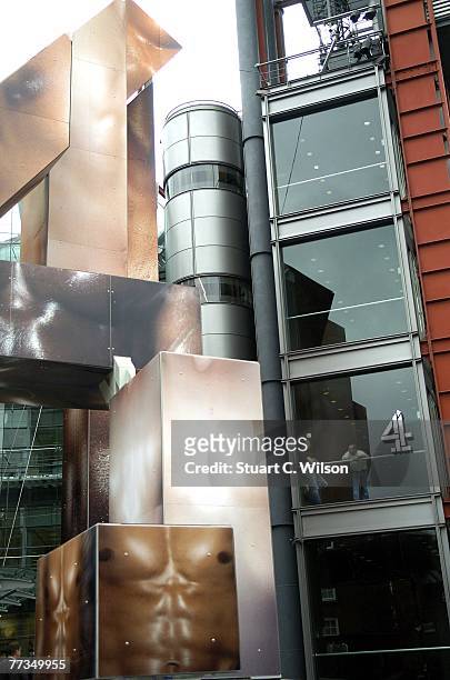New variation of the Channel 4 Logo designed by photographer Nick Knight is unveiled outside the headquarters of Channel 4 on October 16, 2007 in...