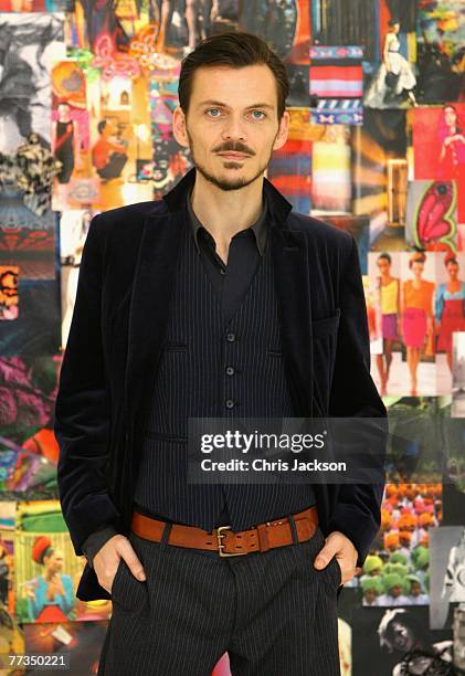 Designer Matthew Williamson poses for a portrait at the '10 Years in Fashion' Exhibition at the Design Museum on October 16, 2007 in London, England....
