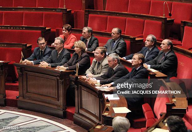 New members of the French High court of justice and their substitutes take oath, 16 October 2007 at a swearing-in ceremony at the National Assembly...