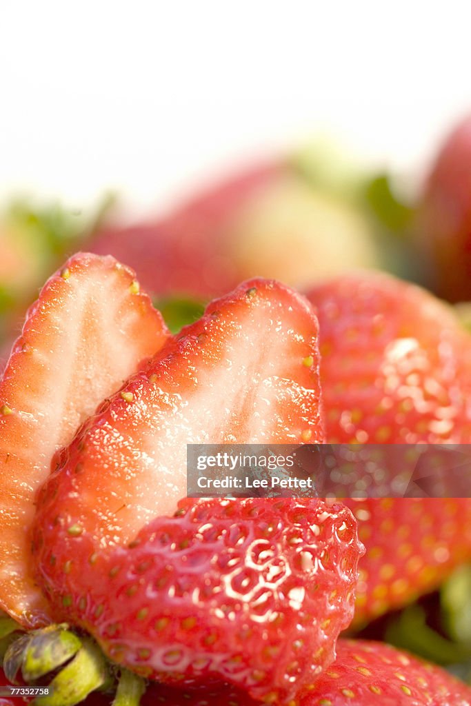 Sliced strawberries