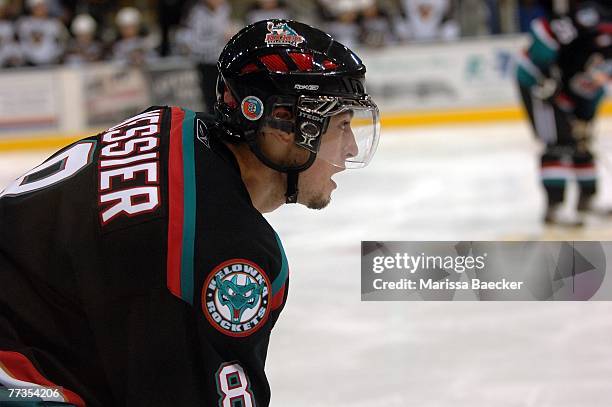 Lyon Messier of the Kelowna Rockets skates against the Vancouver Giants on September 26, 2007 at Prospera Place in Kelowna, Canada