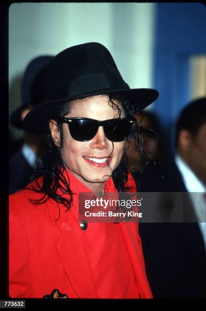 Entertainer Michael Jackson stands July 26, 1991 in Los Angeles, CA. Jackson, who was the lead singer for the Jackson Five by age eight, reached the...