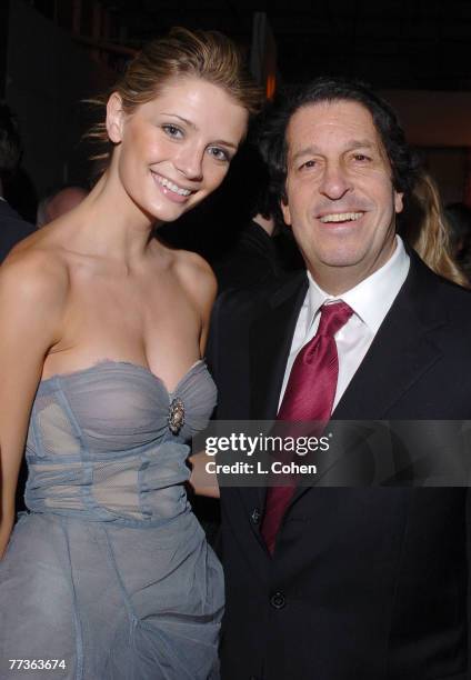 Mischa Barton and Peter Roth, president of Warner Bros. Television