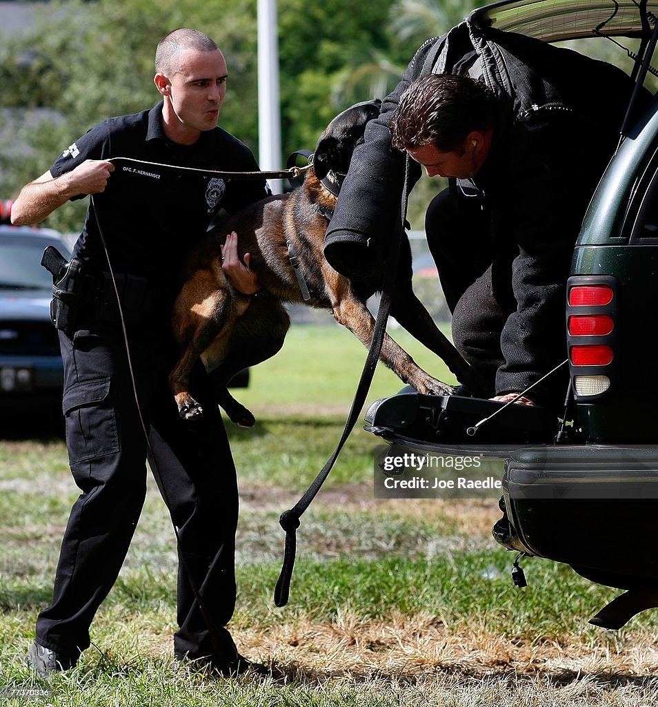 K-9 Police Teams Hold Graduation Ceremony In Miami