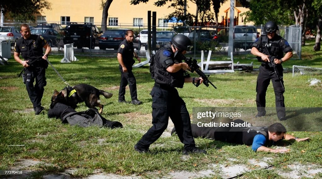 K-9 Police Teams Hold Graduation Ceremony In Miami