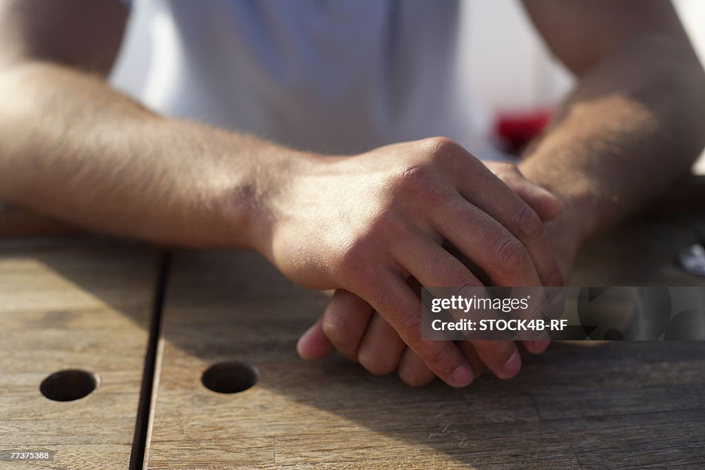 Clasped hands