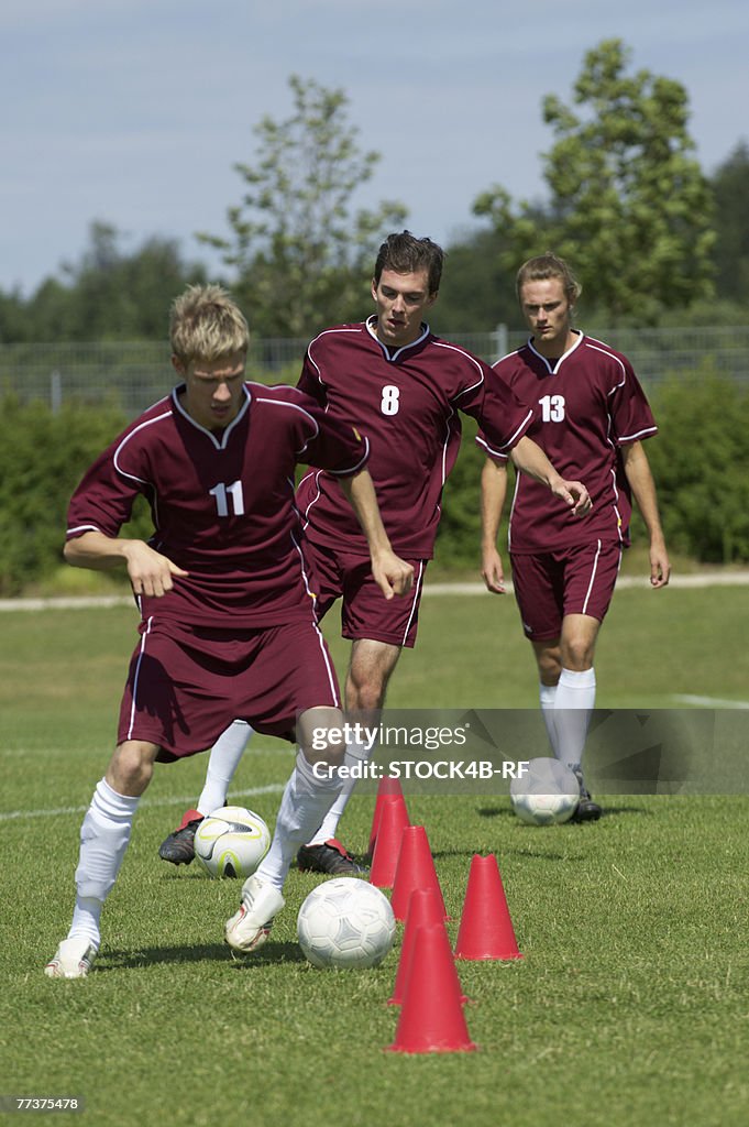 Kickers exercising