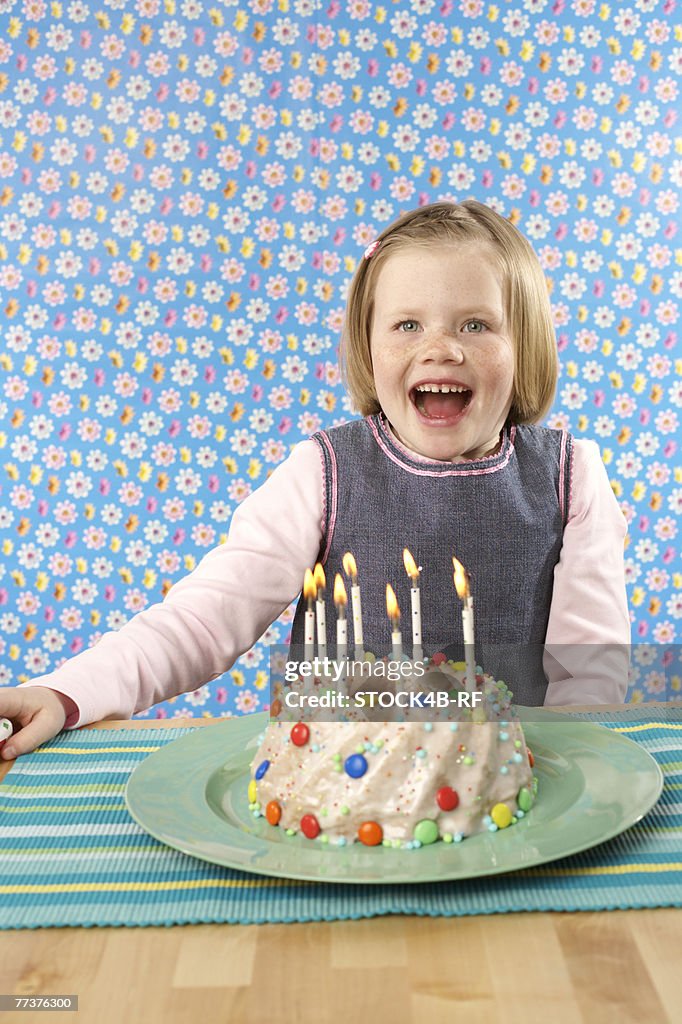 Girl with Birthday cake