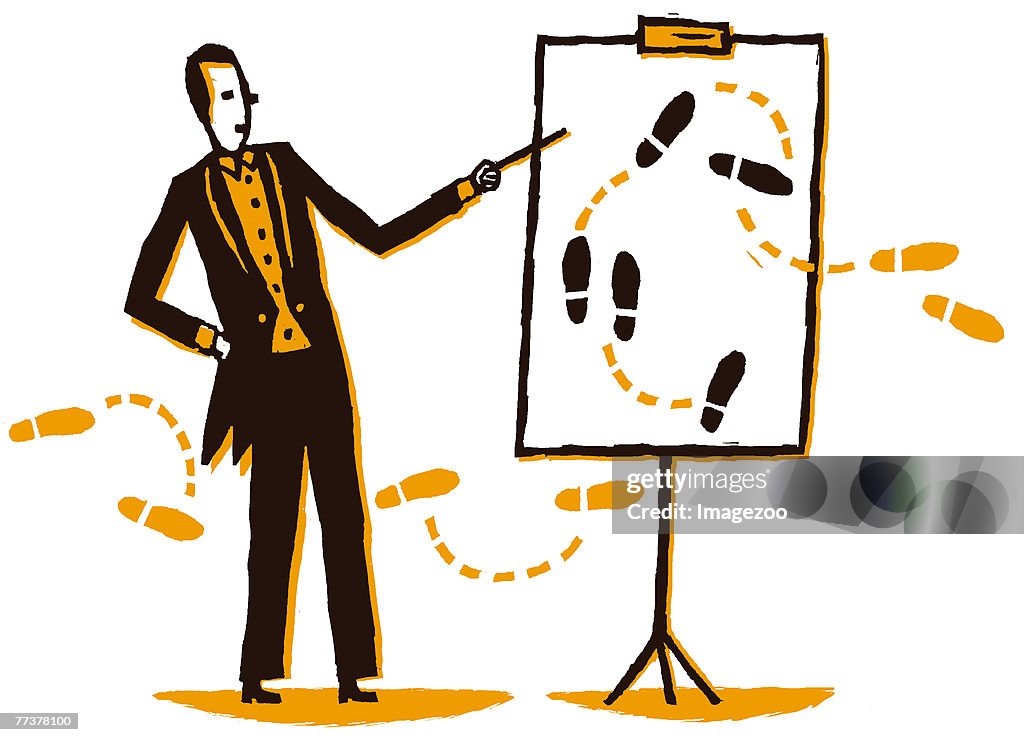 Man giving dancing lessons