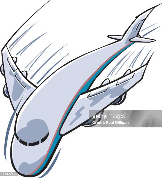 a cartoon drawing of a fast airplane - model airplane stock illustrations