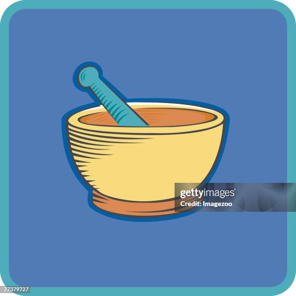 mortar and pestle on background - dropper bottle stock illustrations