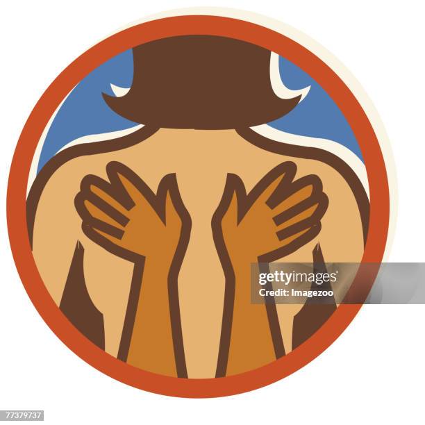 massage therapy - reiki stock illustrations