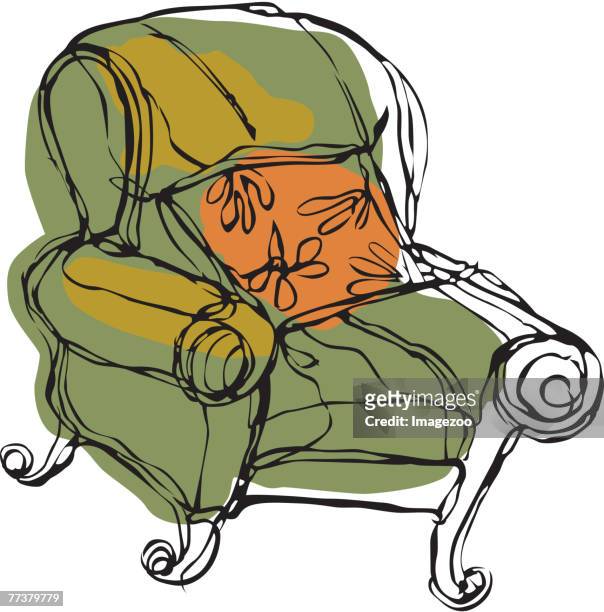 illustrations, cliparts, dessins animés et icônes de big comfy chair - fauteuil inclinable