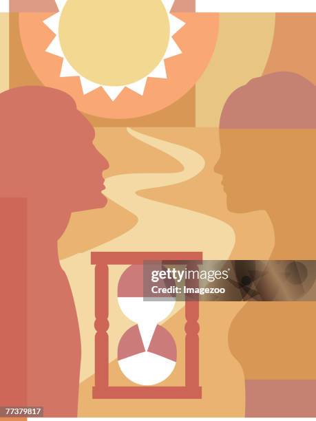ageing - distant family stock illustrations