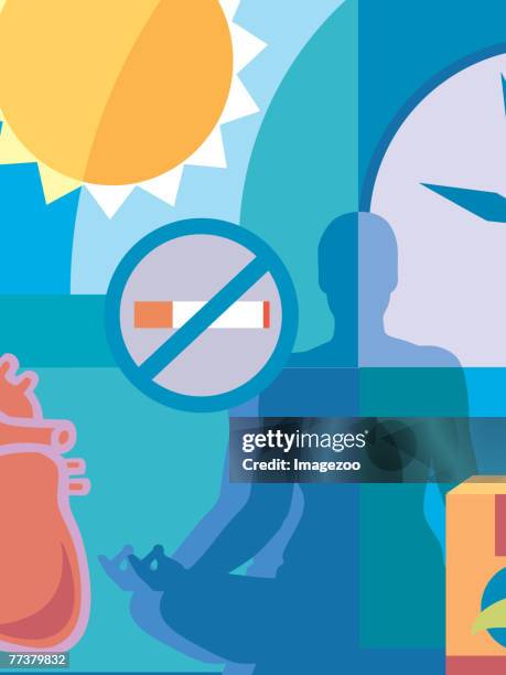 giving up cigarettes - zeitbombe stock-grafiken, -clipart, -cartoons und -symbole