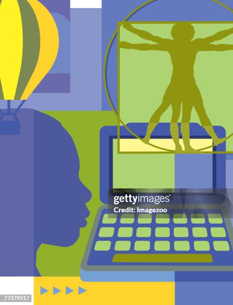 stockillustraties, clipart, cartoons en iconen met studying progress - geesteswetenschappen