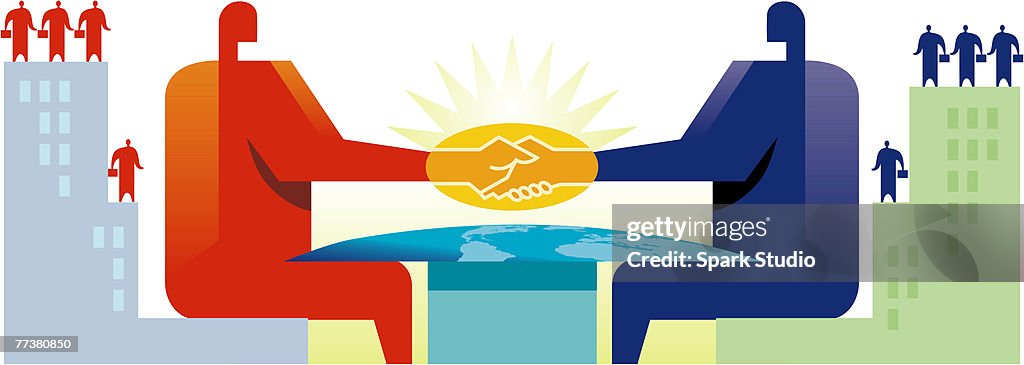 A hand shake concluding a business deal