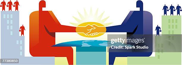 A Hand Shake Concluding A Business Deal High-Res Vector Graphic