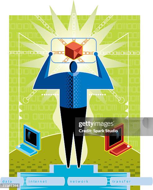an illustration of a computer programmer - programmer computer stock illustrations