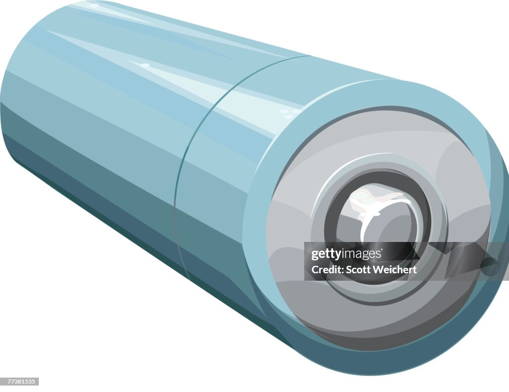 Illustration of a double A battery