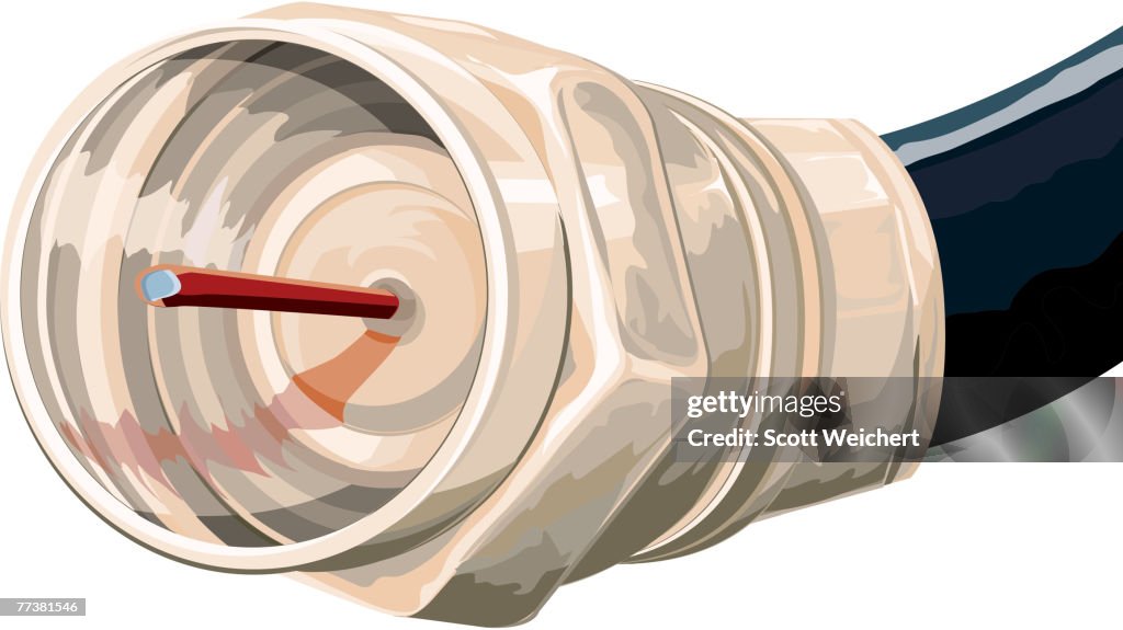 Illustration of a coaxial cable