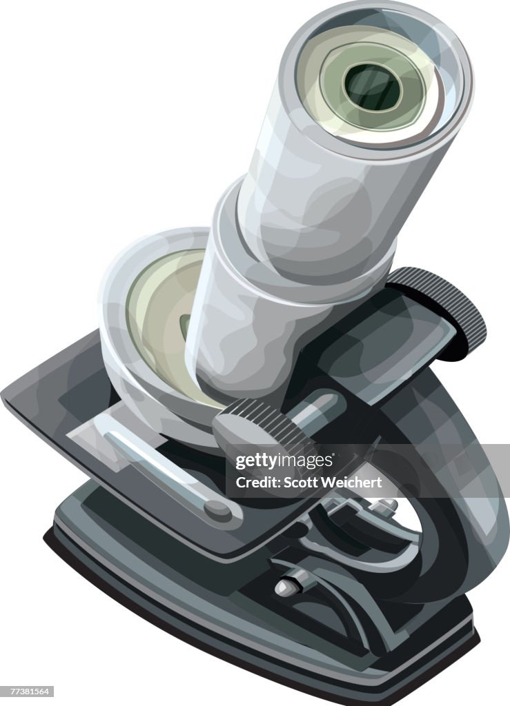 Illustration of a microscope