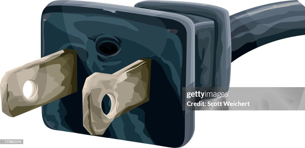 Illustration of a 2-pronged plug