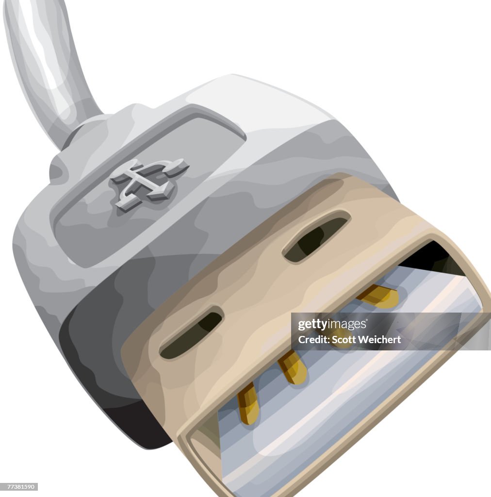 Illustration of a USB plug