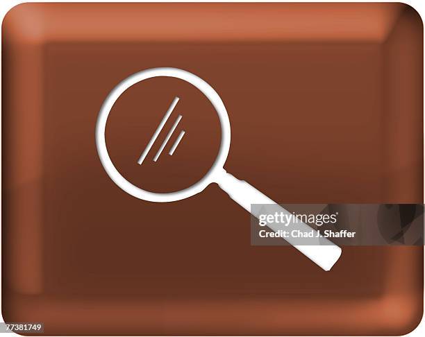 a magnifying glass on red background - slapping stock-grafiken, -clipart, -cartoons und -symbole