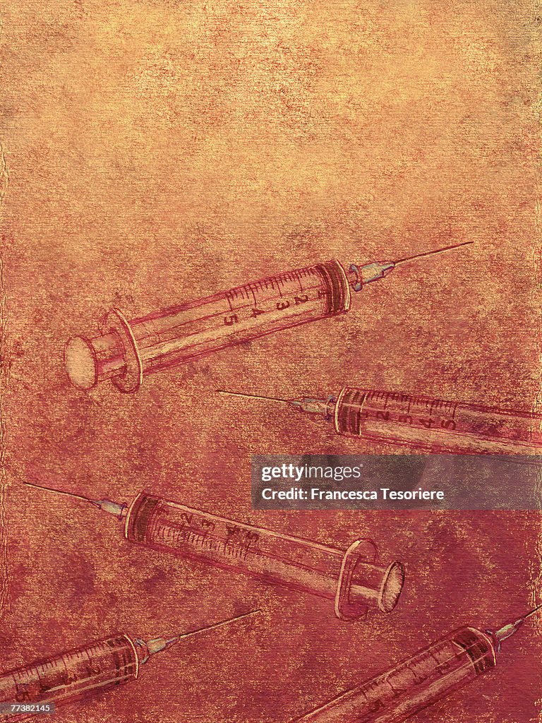 An illustration of syringes
