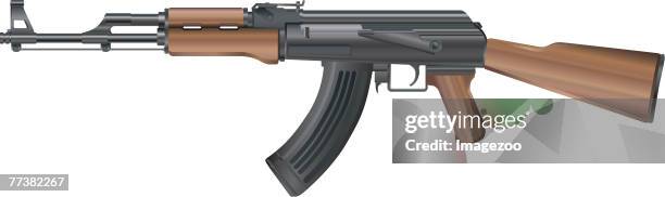 automatic kalishnikov (ak-47) - ak 47 stock illustrations