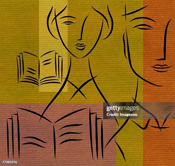 ilustraciones, imágenes clip art, dibujos animados e iconos de stock de people and books - pago de matrícula