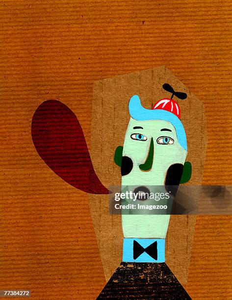 talking boy - young public speaker stock illustrations