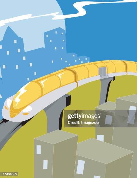 bullet train - people mover stock illustrations