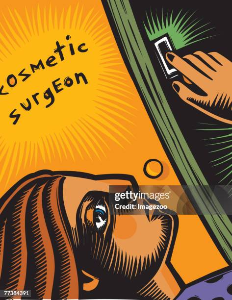 cosmetic surgery - plastic surgery stock illustrations