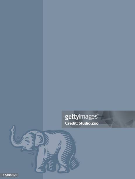 elephant on blue background - ____ stock illustrations