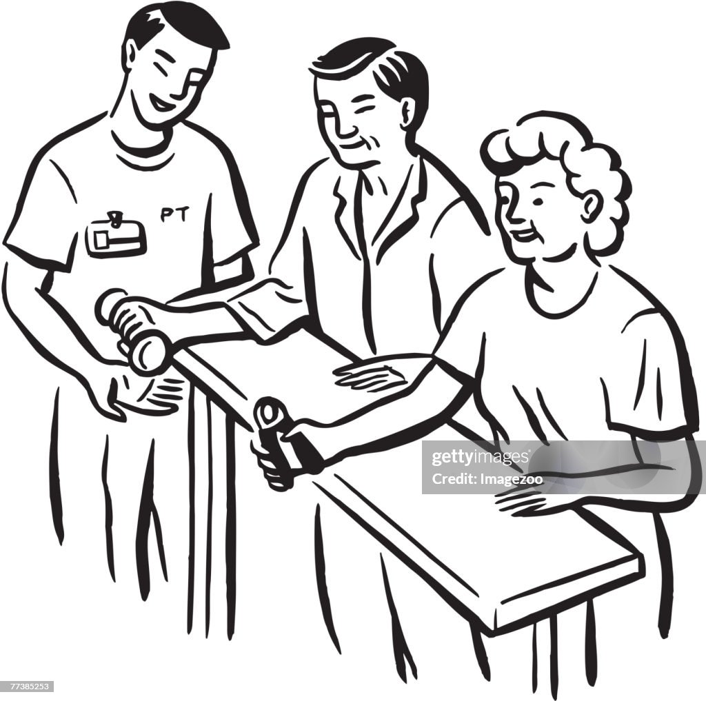 Physiotherapy b&w