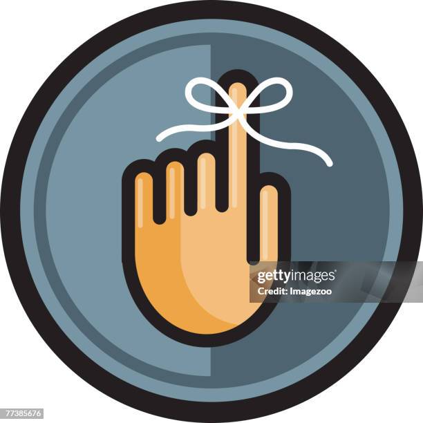 reminder - string finger stock illustrations